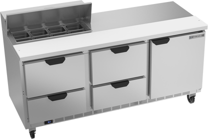 Beverage-Air SPED72HC-08-4 72" Four Drawer Refrigerated Sandwich / Salad Prep Table