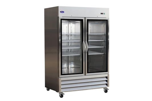Valpro VP2FG-HC 54" Two Section Glass Door Reach-In Freezer