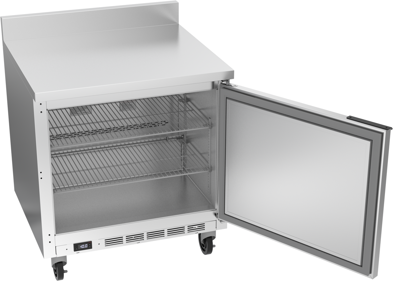 Beverage-Air WTF32AHC-FIP 32" One Section Worktop Undercounter Freezer with Foamed-In Backsplash