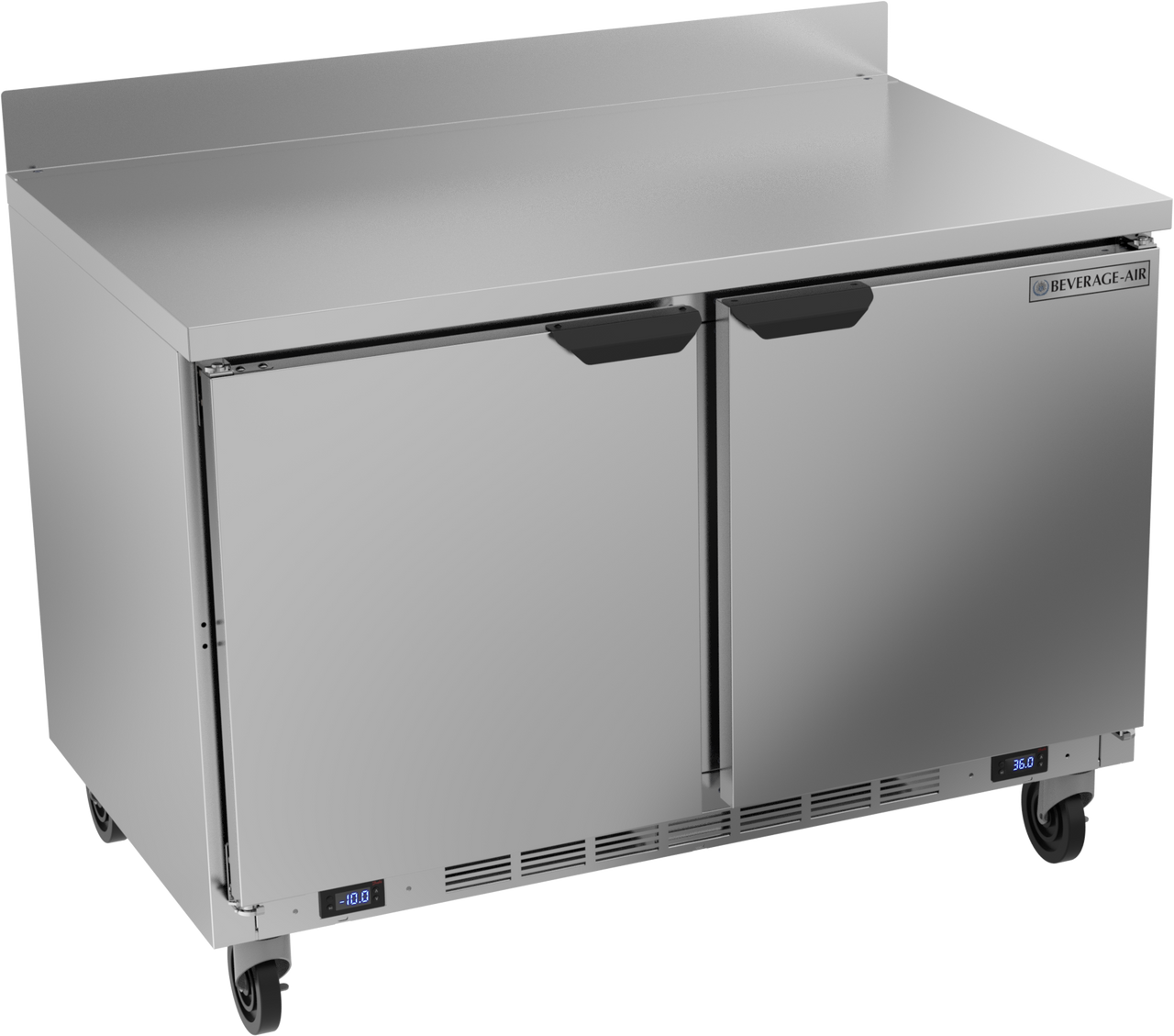 Beverage-Air WTFR48AHC 48" Two Section Undercounter Dual Temperature Worktop Refrigerator / Freezer