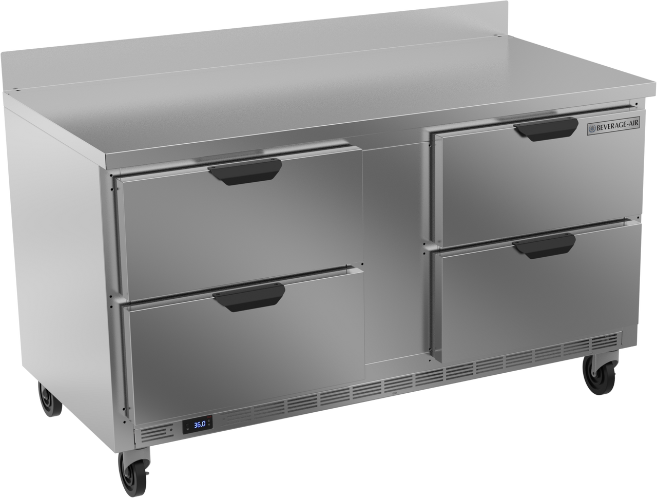 Beverage-Air WTRD60AHC-4 60" Four Drawer Undercounter Worktop Refrigerator