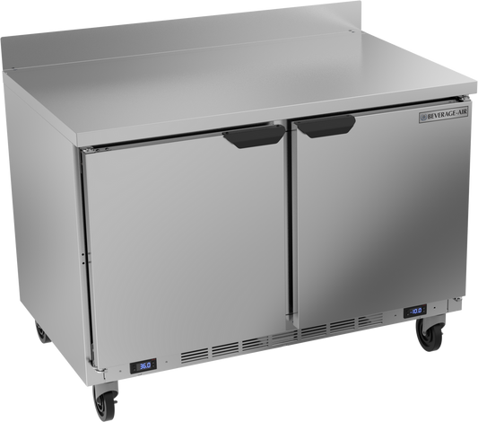 Beverage-Air WTRF48AHC 48" Two Section Undercounter Dual Temperature Worktop Refrigerator / Freezer