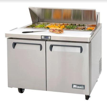 Migali C-SP36-10-HC 36" Two Door Refrigerated Sandwich / Salad Prep Table